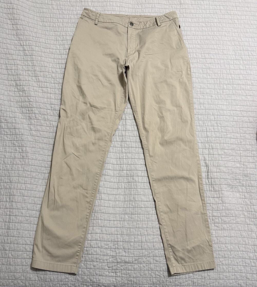 Birddog Beige Khaki Slim Fit Stretch Chino Unlined Pants Men's 34x34